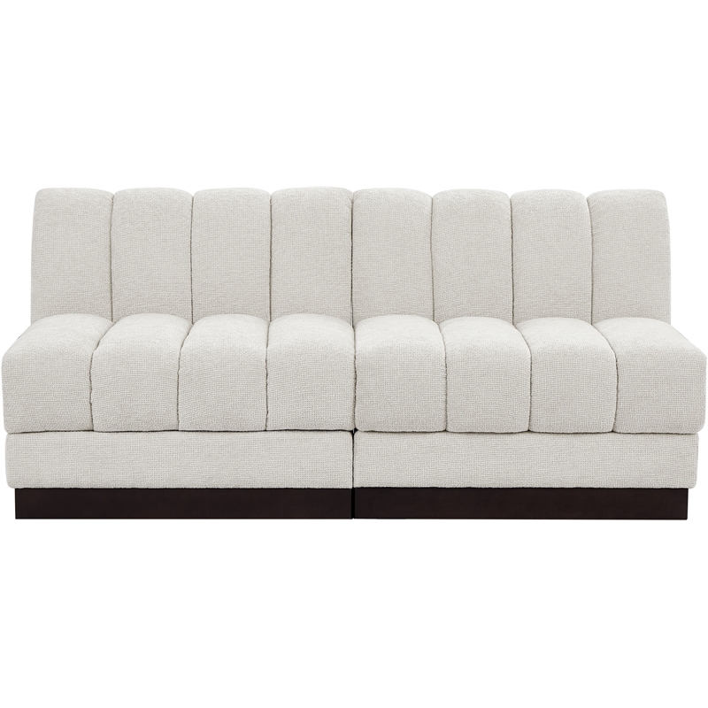 Pemberly Row Modern / Contemporary Cream Fabric 2pc. Modular Sofa
