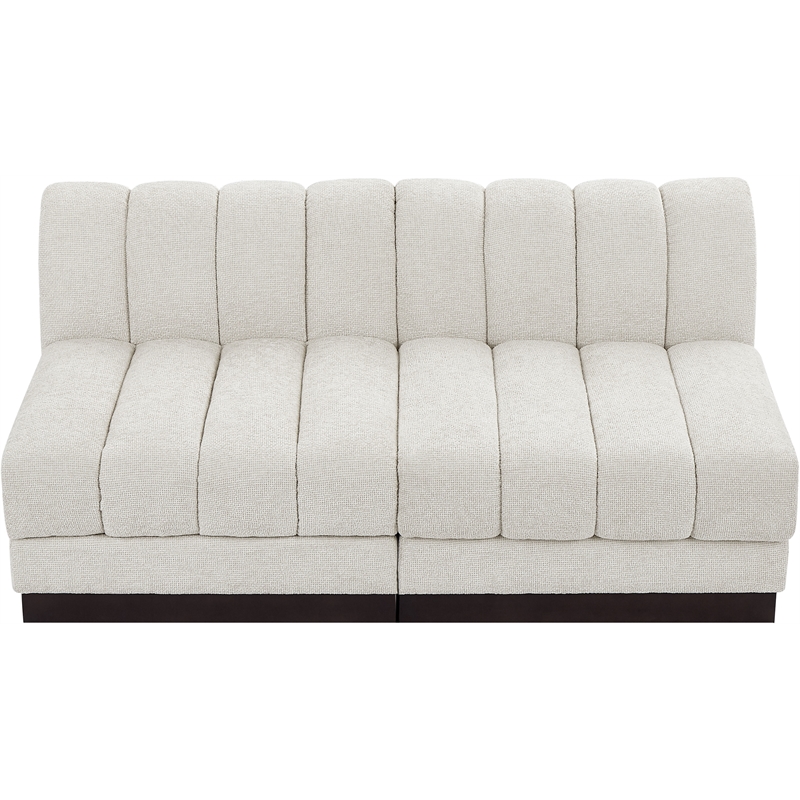 Pemberly Row Modern / Contemporary Cream Fabric 2pc. Modular Sofa