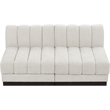 Pemberly Row Modern / Contemporary Cream Fabric 2pc. Modular Sofa