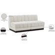 Pemberly Row Modern / Contemporary Cream Fabric 2pc. Modular Sofa