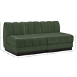 Pemberly Row Modern / Contemporary Green Fabric 2pc. Modular Sofa