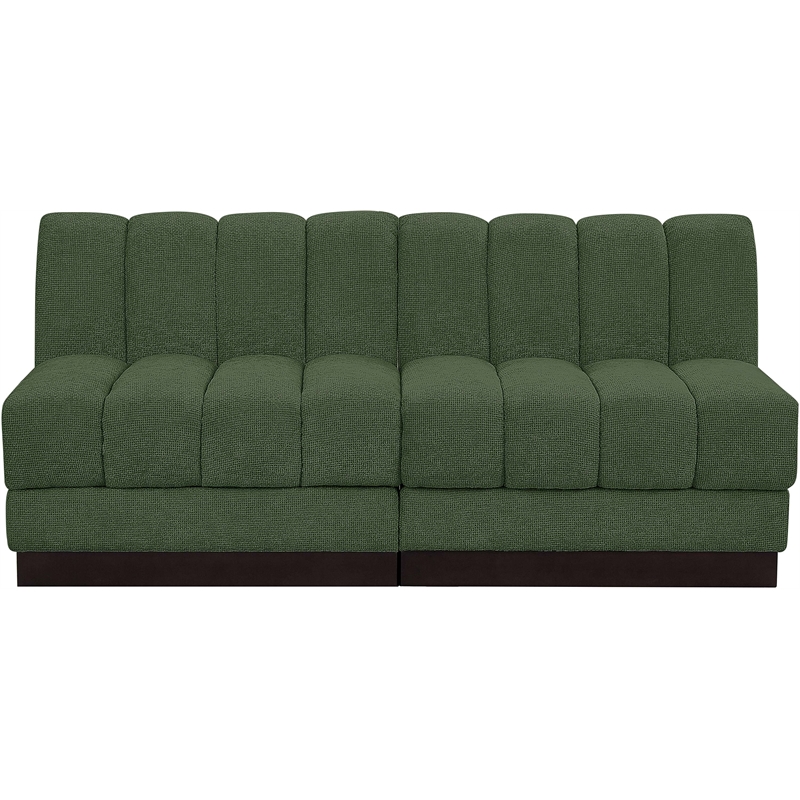 Pemberly Row Modern / Contemporary Green Fabric 2pc. Modular Sofa