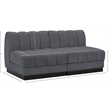 Pemberly Row Modern / Contemporary Grey Fabric 2pc. Modular Sofa