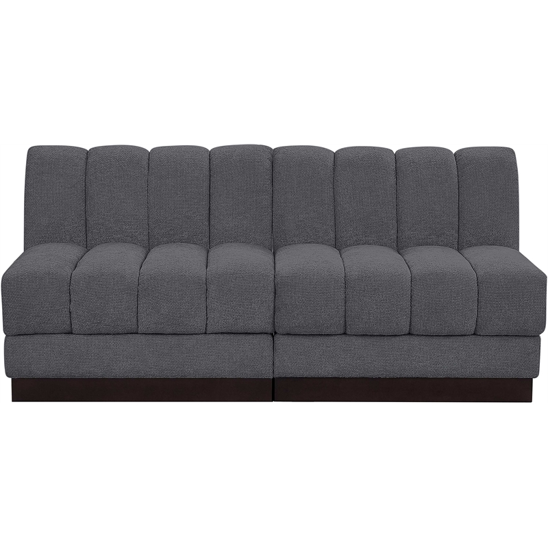 Pemberly Row Modern / Contemporary Grey Fabric 2pc. Modular Sofa