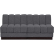Pemberly Row Modern / Contemporary Grey Fabric 2pc. Modular Sofa