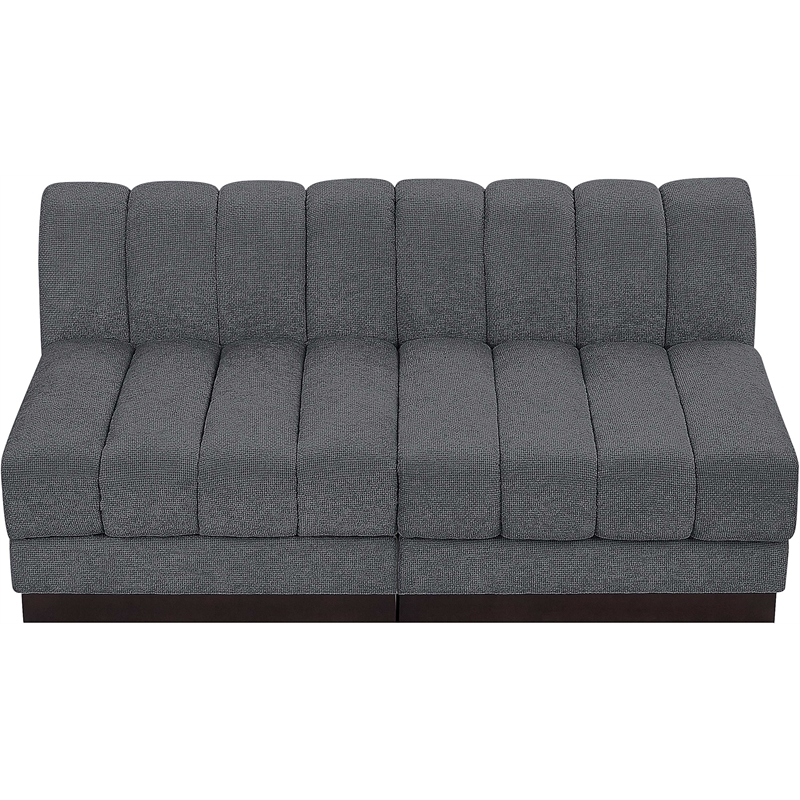 Pemberly Row Modern / Contemporary Grey Fabric 2pc. Modular Sofa
