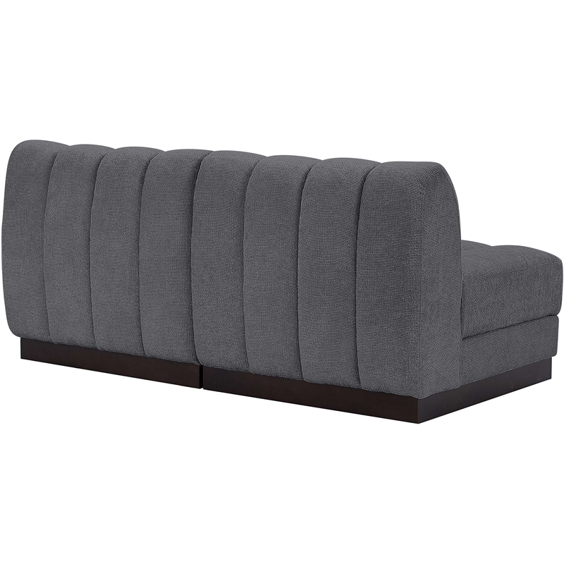 Pemberly Row Modern / Contemporary Grey Fabric 2pc. Modular Sofa
