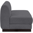 Pemberly Row Modern / Contemporary Grey Fabric 2pc. Modular Sofa