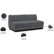 Pemberly Row Modern / Contemporary Grey Fabric 2pc. Modular Sofa