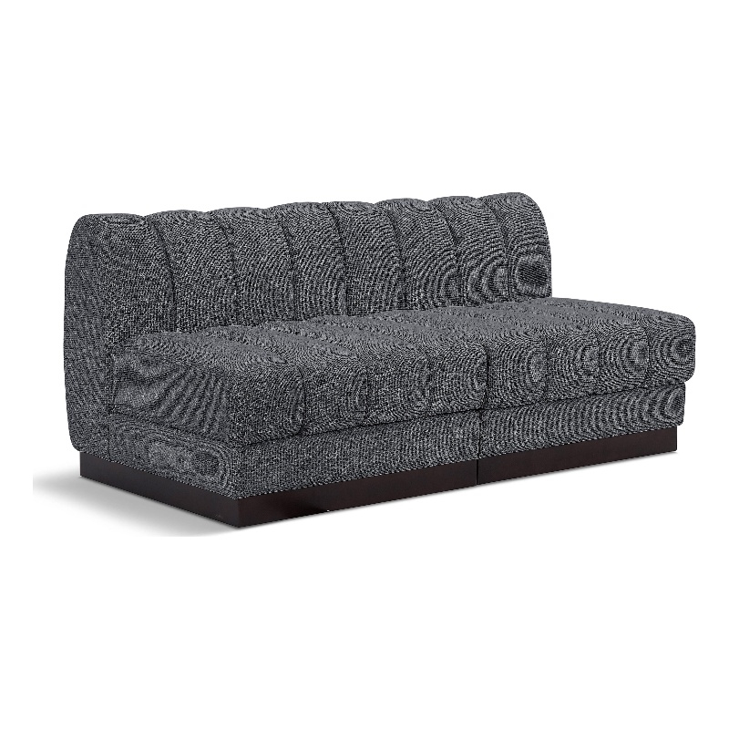 Pemberly Row Modern / Contemporary Grey Fabric 2pc. Modular Sofa