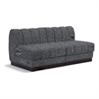 Pemberly Row Modern / Contemporary Grey Fabric 2pc. Modular Sofa