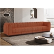 Pemberly Row 4-Piece Contemporary Fabric Modular Sofa in Cognac Orange