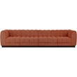 Pemberly Row 4-Piece Contemporary Fabric Modular Sofa in Cognac Orange