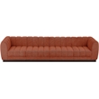 Pemberly Row 4-Piece Contemporary Fabric Modular Sofa in Cognac Orange