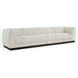 Pemberly Row 4-Piece Contemporary Fabric Modular Sofa in Cream