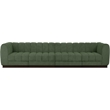 Pemberly Row 4-Piece Contemporary Fabric Modular Sofa in Green