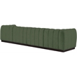Pemberly Row 4-Piece Contemporary Fabric Modular Sofa in Green