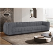Pemberly Row 4-Piece Contemporary Fabric Modular Sofa in Dark Gray