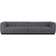 Pemberly Row 4-Piece Contemporary Fabric Modular Sofa in Dark Gray