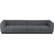 Pemberly Row 4-Piece Contemporary Fabric Modular Sofa in Dark Gray