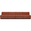 Pemberly Row Modern / Contemporary Cognac Fabric 4pc. Modular Sofa