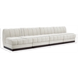 Pemberly Row Modern / Contemporary Cream Fabric 4pc. Modular Sofa