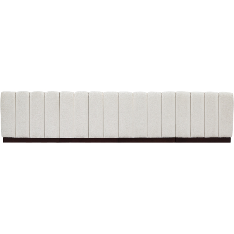 Pemberly Row Modern / Contemporary Cream Fabric 4pc. Modular Sofa