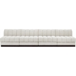 Pemberly Row Modern / Contemporary Cream Fabric 4pc. Modular Sofa
