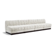 Pemberly Row Modern / Contemporary Cream Fabric 4pc. Modular Sofa