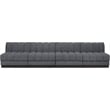 Pemberly Row Modern / Contemporary Grey Fabric 4pc. Modular Sofa