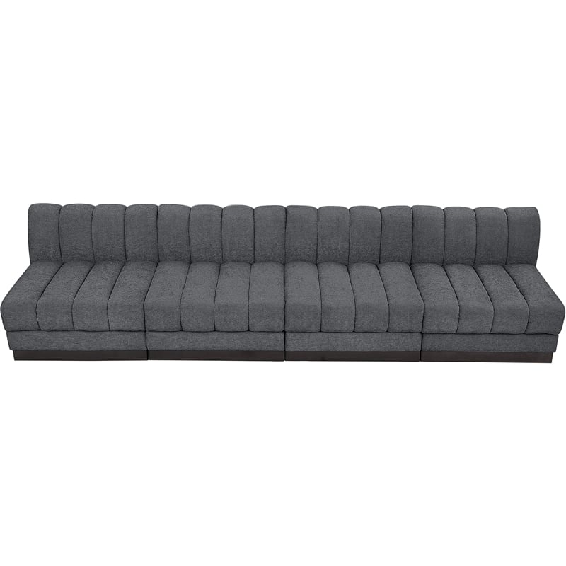Pemberly Row Modern / Contemporary Grey Fabric 4pc. Modular Sofa
