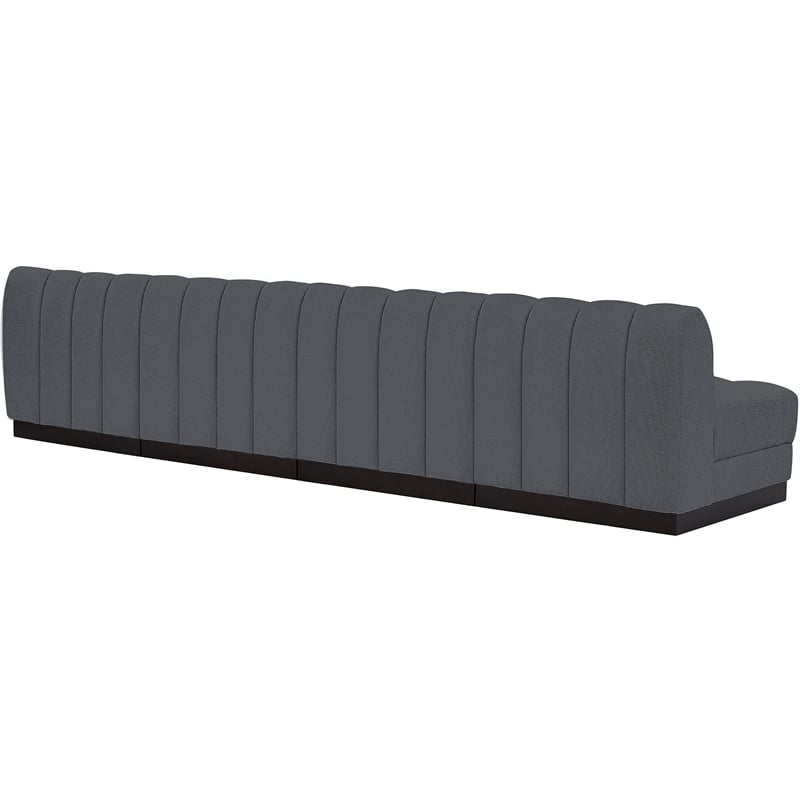 Pemberly Row Modern / Contemporary Grey Fabric 4pc. Modular Sofa