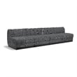 Pemberly Row Modern / Contemporary Grey Fabric 4pc. Modular Sofa