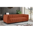 Pemberly Row 3-Piece Contemporary Fabric Modular Sofa in Cognac Orange