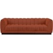 Pemberly Row 3-Piece Contemporary Fabric Modular Sofa in Cognac Orange