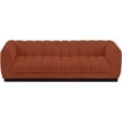 Pemberly Row 3-Piece Contemporary Fabric Modular Sofa in Cognac Orange