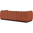 Pemberly Row 3-Piece Contemporary Fabric Modular Sofa in Cognac Orange