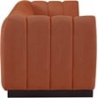 Pemberly Row 3-Piece Contemporary Fabric Modular Sofa in Cognac Orange