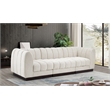 Pemberly Row 3-Piece Contemporary Fabric Modular Sofa in Cream