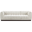 Pemberly Row 3-Piece Contemporary Fabric Modular Sofa in Cream