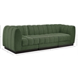 Pemberly Row 3-Piece Contemporary Fabric Modular Sofa in Green