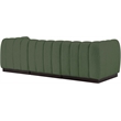 Pemberly Row 3-Piece Contemporary Fabric Modular Sofa in Green