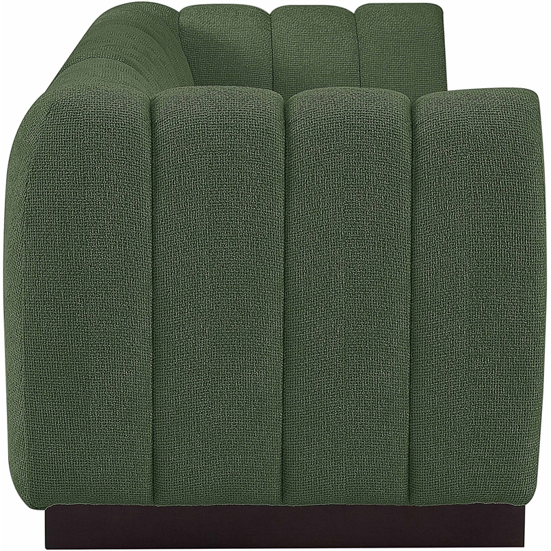 Pemberly Row 3-Piece Contemporary Fabric Modular Sofa in Green
