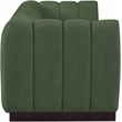Pemberly Row 3-Piece Contemporary Fabric Modular Sofa in Green