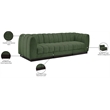 Pemberly Row 3-Piece Contemporary Fabric Modular Sofa in Green