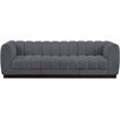 Pemberly Row 3-Piece Contemporary Fabric Modular Sofa in Dark Gray