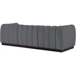Pemberly Row 3-Piece Contemporary Fabric Modular Sofa in Dark Gray