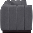 Pemberly Row 3-Piece Contemporary Fabric Modular Sofa in Dark Gray