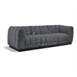 Pemberly Row 3-Piece Contemporary Fabric Modular Sofa in Dark Gray