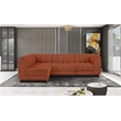 Pemberly Row 4-Piece Contemporary Fabric Modular Sectional in Cognac Orange